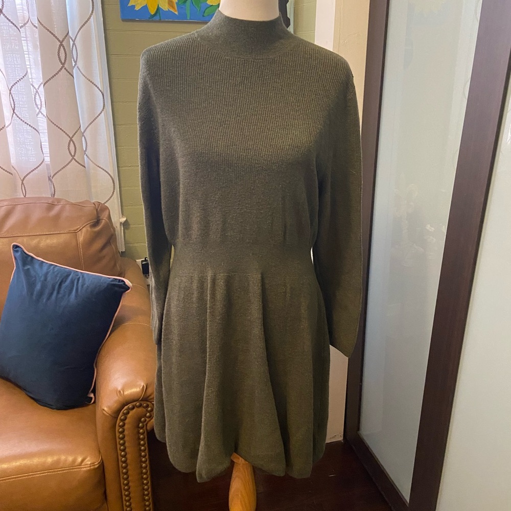 GAP Olive Green Ribbed Dress